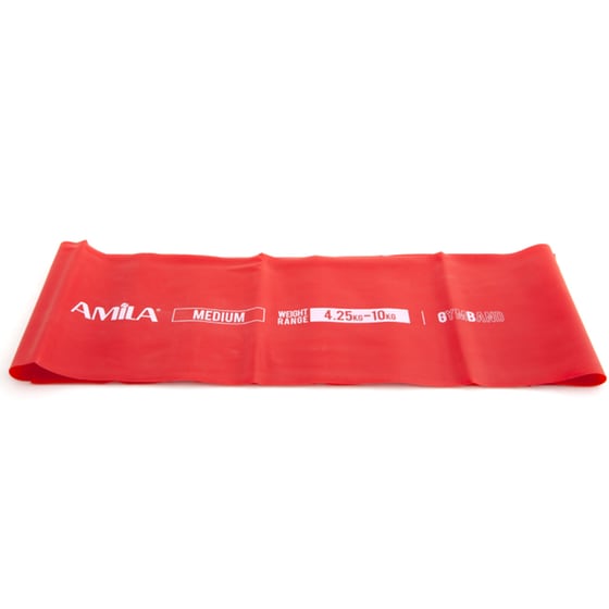 Λάστιχο Γυμναστικής Amila Gym Band 1,2m Μέτριο - Κόκκινο image 0