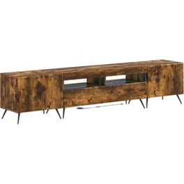 Έπιπλο Τηλεόρασης VidaXL BREDA με LED 3 τμχ 198 x 35 x 43 cm - Καπνιστή Δρυς