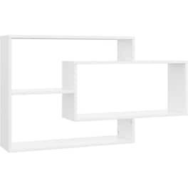 Ραφιέρα Τοίχου VidaXL από Μοριοσανίδα 104x20x58.5 cm - Λευκό