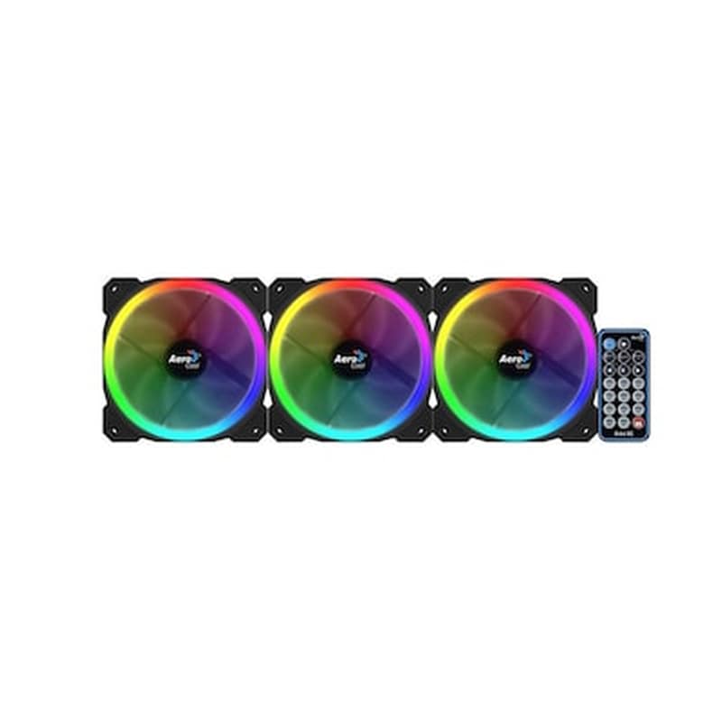 Aerocool Orbit Rc 12cm Rgb Pc Fan X3 With Remote Control (acf3-ob10227.01)
