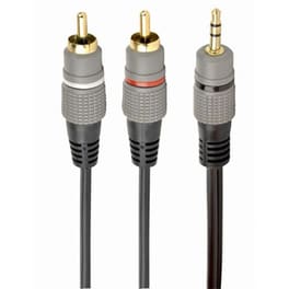 Καλώδιο Ήχου Cablexpert 3.5mm Stereo Plug - 2x RCA Plugs 2.5m - Επιχρυσωμένοι Ακροδέκτες