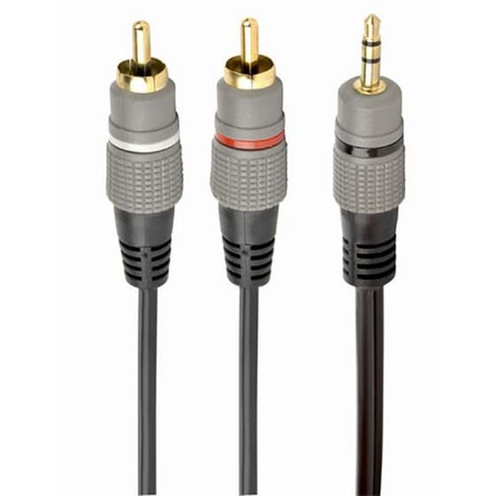 Καλώδιο Ήχου Cablexpert 3.5mm Stereo Plug - 2x RCA Plugs 2.5m - Επιχρυσωμένοι Ακροδέκτες image 0