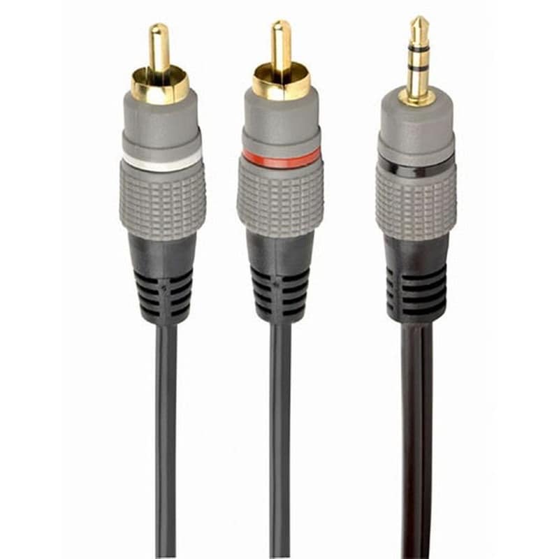 Καλώδιο Ήχου Cablexpert 3.5mm Stereo Plug - 2x RCA Plugs 2.5m - Επιχρυσωμένοι Ακροδέκτες