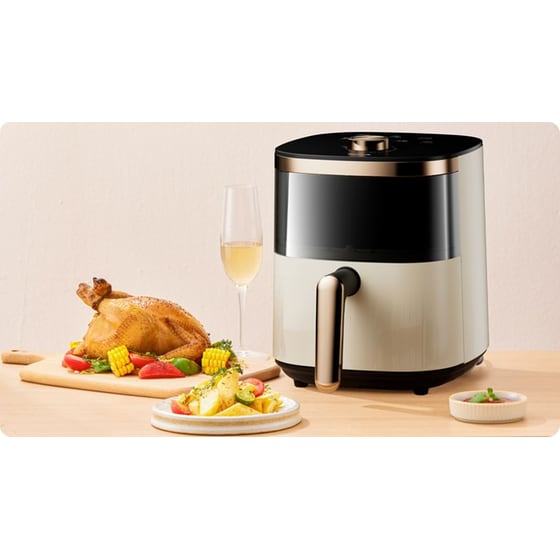 DEERMA DEM-KZ30W με Αποσπώμενο Κάδο 1200 W 3 L Μπεζ Φριτέζα Αέρος image 4