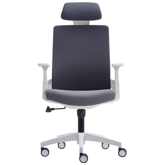 Διευθυντική Καρέκλα Γραφείου Woodwell Bf8900 από Ύφασμα - Γκρι image 2