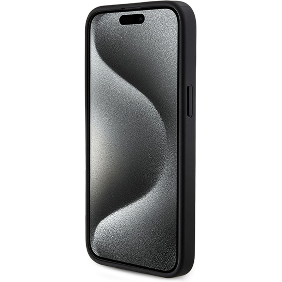 Guess “4g Logo Collection” Magsafe Ring Stand Hard Case Θήκη Προστασίας Από Δερματίνη – Iphone 15 Pro Max (μαύρο – Guhmp15xg4gfrk) image 5