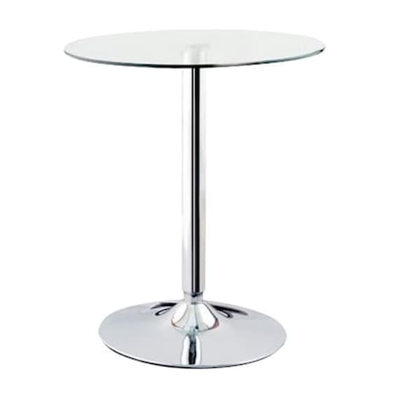 Τραπεζάκι Σαλονιού Woodwell από Γυαλί C9027 60x65cm - Διάφανο/Ασημί image 0