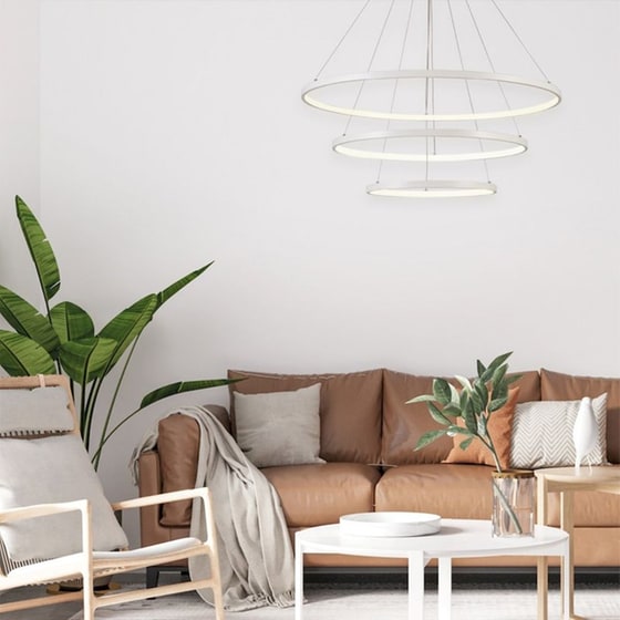 Φωτιστικό Οροφής Led Dimmable Homelighting Morelli 77-8133 από Αλουμίνιο - Λευκό image 2