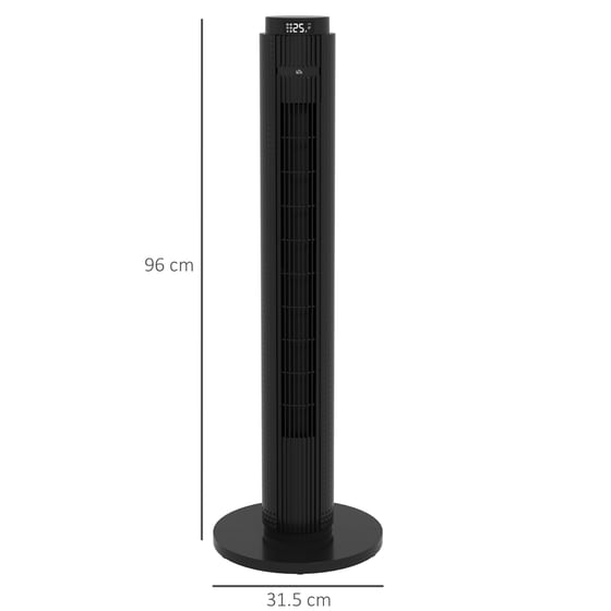 HOMCOM 45W 96cm Ανεμιστήρας Πύργος με Τηλεχειριστήριο image 5