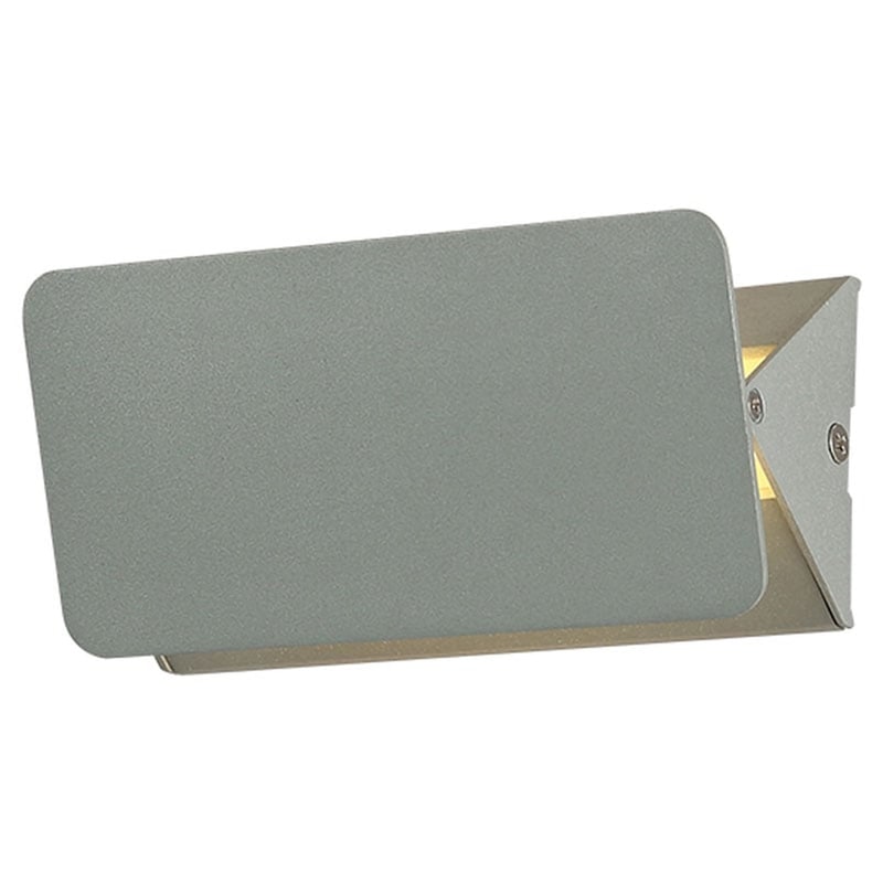 Απλίκα Τοίχου Led Aca Pyramid Zd80645ledgy από Αλουμίνιο 16x6.45x8 cm - Γκρι