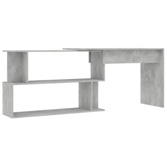 Γραφείο Γωνιακό VidaXL από Μοριοσανίδα 200x50x76cm - Γκρι image 2