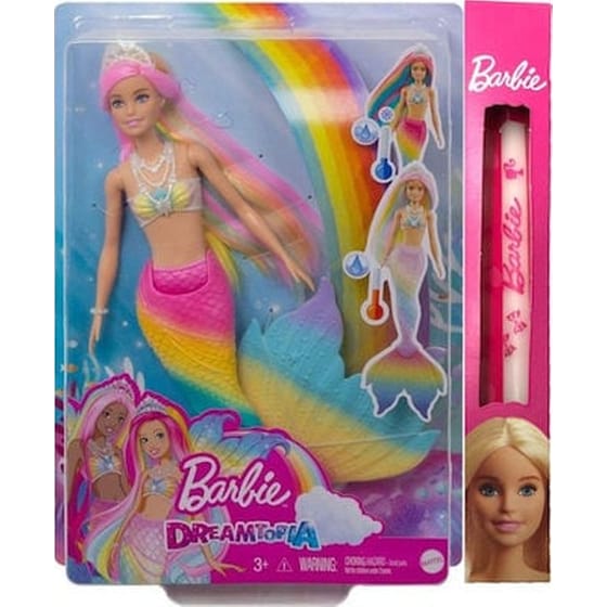 Παιχνιδολαμπάδα Barbie Γοργόνα Μεταμόρφωση Ουράνιο Τόξο image 0