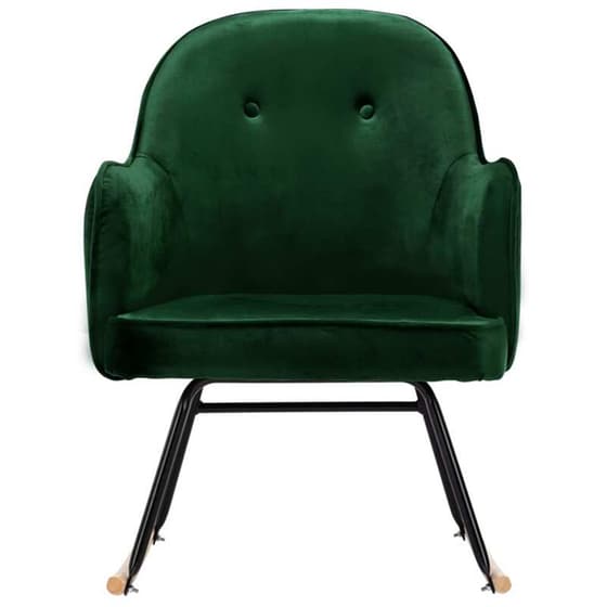 Πολυθρόνα VidaXL Κουνιστή από Βελούδο - Πράσινη image 4