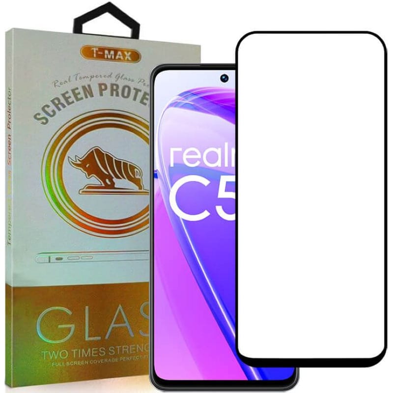 Προστατευτικό οθόνης Realme C55 - T-Max Premium 3D Tempered Glass Full Glue Fluid Despensing 0.2mm 9H