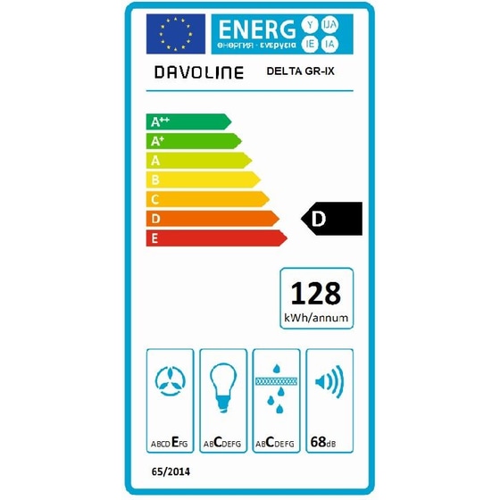DAVOLINE DELTA 060 GR-IX 60 cm Inox Απορροφητήρας Συρόμενος image 2