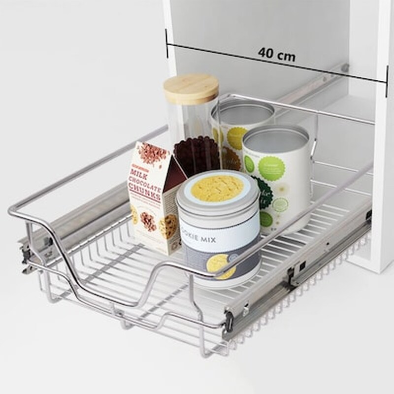 Vidaxl Συρτάρια - Καλάθια Συρμάτινα 2 Τεμ. Aσημί 400 Χιλ.