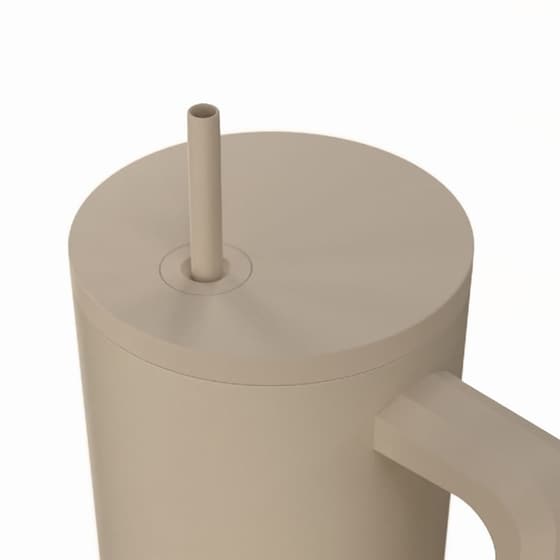 Κούπα Θερμός Με Λαβή & Καλαμάκι Estia Save The Aegean Tumbler Dune 900ml image 1