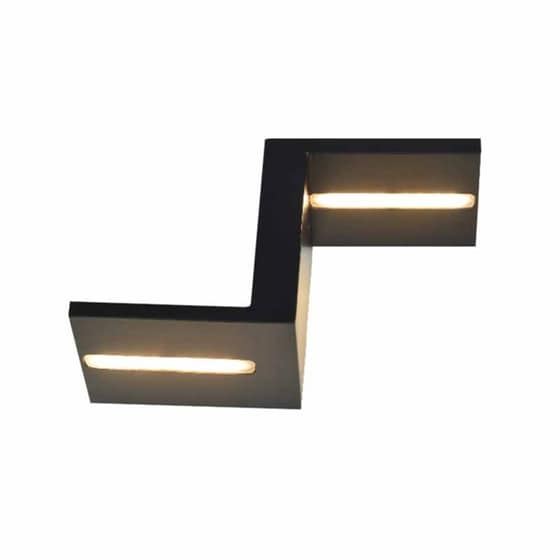 Απλίκα Τοίχου Led Aca Tetris L36294bk Μεταλλική 23x10x12 cm - Μαύρη image 0