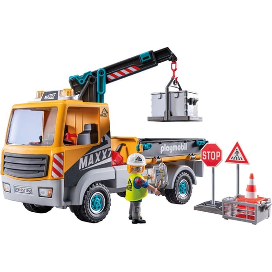 PLAYMOBIL® Φορτηγό Κατασκευών Με Γερανό (71750) image 1