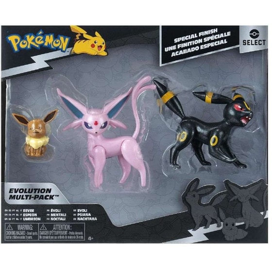Φιγούρες Jazwares Pokemon Evolution Eevee, Umbreon & Espeon image 0