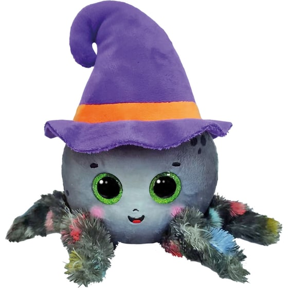 TY Beanie Boos Χνουδωτή Αράχνη με Καπέλο Μάγισσας Γκρι 15εκ. image 0