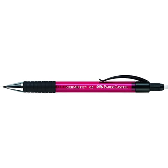 Μηχανικό Μολύβι Faber Castell Grip με Γόμα 0.5 mm H Κόκκινο image 0