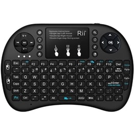 RIITEK Mini i8+ Ασύρματο Πληκτρολόγιο με Touchpad Μαύρο