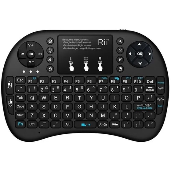 RIITEK Mini i8+ Ασύρματο Πληκτρολόγιο με Touchpad Μαύρο image 0
