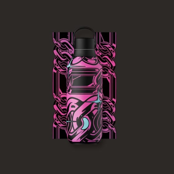 Μπουκάλι Θερμός Chilly's Series 2 Studio Magenta Madness Φ7.5x22 Ανοξείδωτο 500 ml image 1