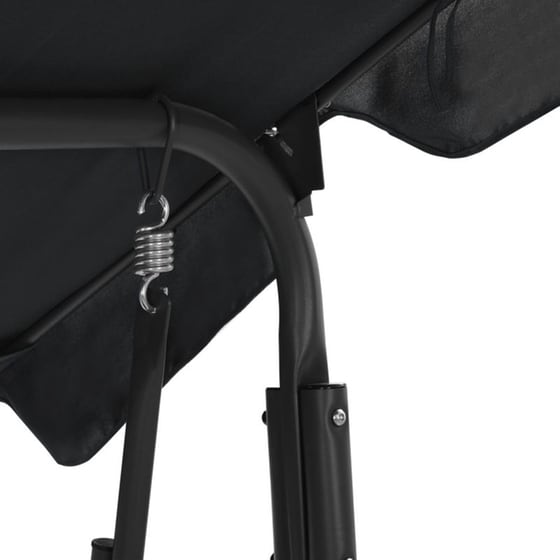 Κούνια Κήπου VidaXL με Σκίαστρο  από Χάλυβα 170x110x153 cm - Ανθρακί image 4