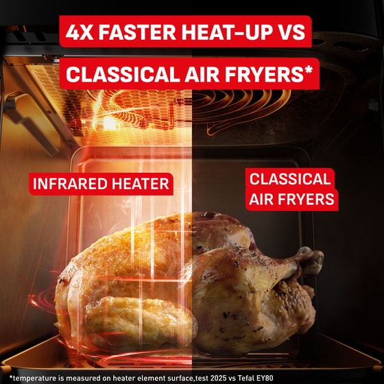 TEFAL EY8328E0 INFRARED με Αποσπώμενο Κάδο 2000 W 7 L Μαύρο Φριτέζα Αέρος image 5