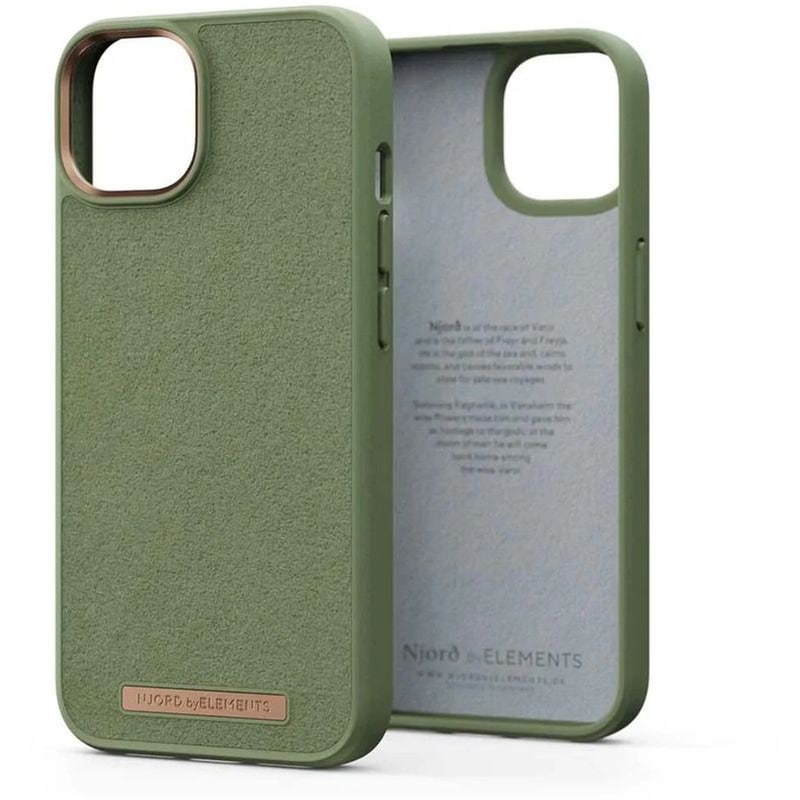 Θήκη Apple iPhone 14 Plus - Njord Suede Comfort+ Case - Olive