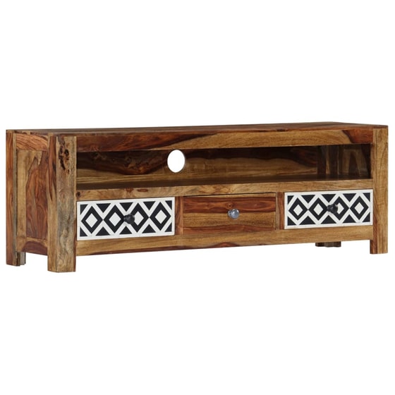 Έπιπλο Τηλεόρασης VidaXL Ξύλινο 120x30x40cm - Kαφέ/Λευκό image 12
