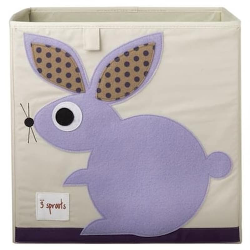 3SPROUTS 3 Sprouts Τετράγωνο Καλάθι Για Τα Παιχνίδια Storage Box Rabbit