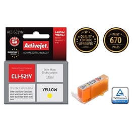 Συμβατό Canon Cli-521 Κίτρινο Μελάνι Εκτυπωτή Cli-521y