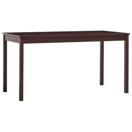 Τραπεζαρία Vidaxl από Ξύλο Πεύκου 140x70x73 cm - Σκούρο Καφέ image 1