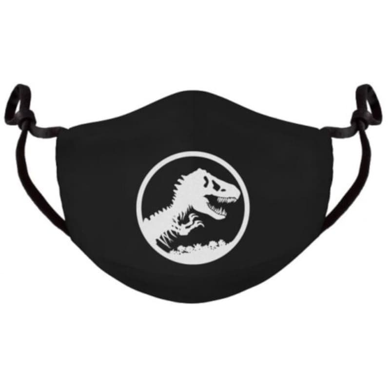 DIFUZED Υφασμάτινη Μάσκα Προσώπου Difuzed Jurassic Park Logo - Μαύρο