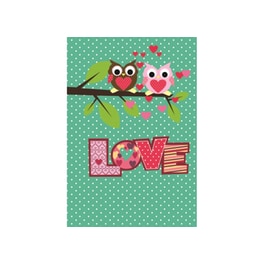 Ευχετήρια Κάρτα 12 Εποχές Love Owl Glitter