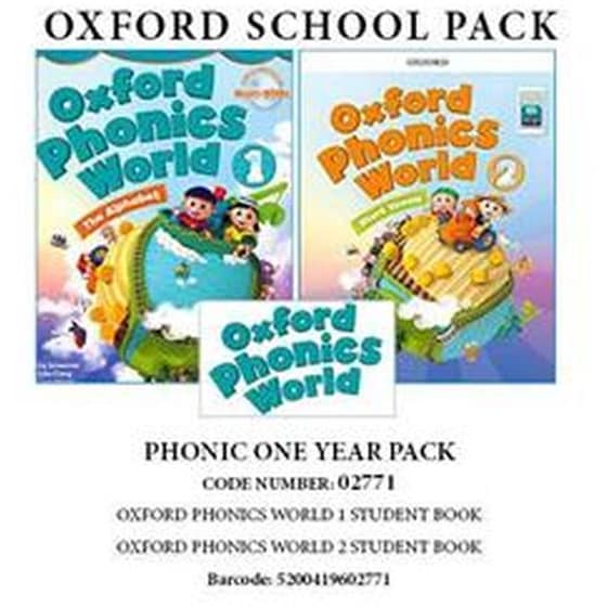 Phonic One Year Pack (Oxford Phonics World 1 Student's Book + Oxford Phonics World 2 Student's Book) image 0