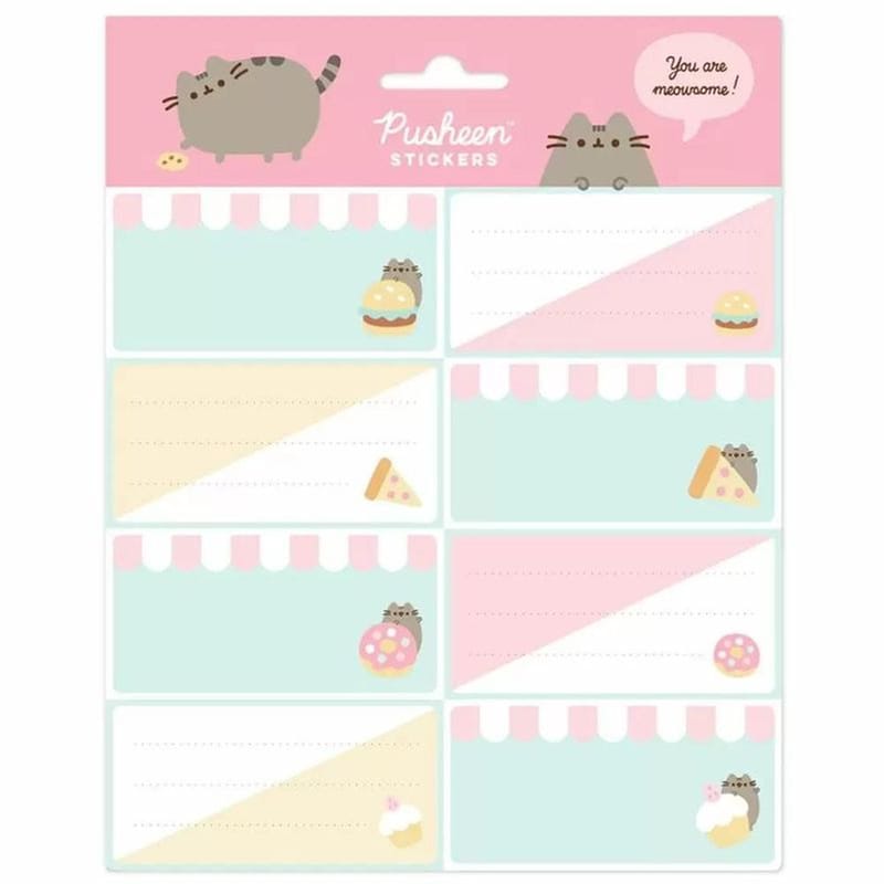 GRUPOERIK Αυτοκόλλητες Ετικέτες Grupoerik Pusheen Foodie Collection (2 Φύλλα - 16 Τεμάχια)