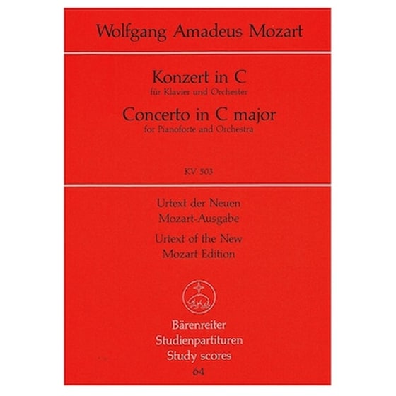 Βιβλίο Για Σύνολα Barenreiter Mozart - Piano Concerto In C Major Kv503 [pocket Score] image 0