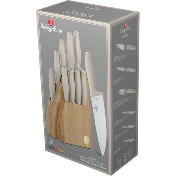 Σετ Μαχαίρια Berlinger Haus Sahara Collection από Ανοξείδωτο Ατσάλι με Βάση από Μπαμπού 10 Τμχ image 1