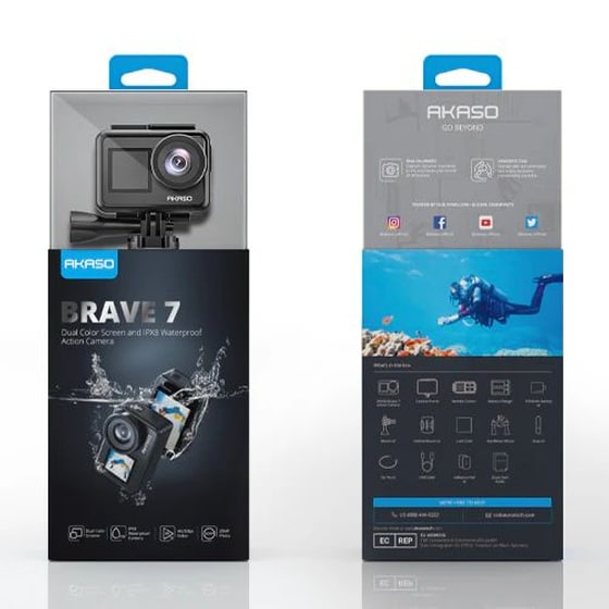 Action Camera Akaso Brave 7 - Μαύρη image 3