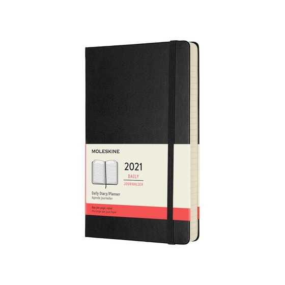 Ημερολόγιο 2021 Moleskine 12Μ Ημερήσιο Large Black Hard image 0