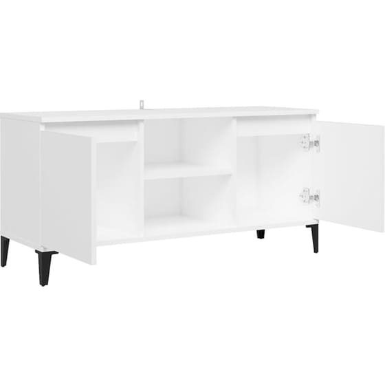 Έπιπλο Τηλεόρασης VidaXL από Μοριοσανίδα 103.5x35x50cm  - Λευκό image 5