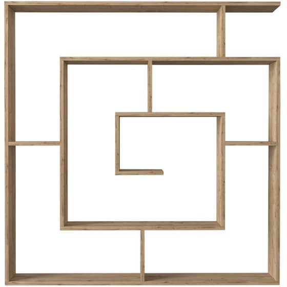 Βιβλιοθήκη ArteLibre Ithaki Μοριοσανίδα 125x130 cm - Καφέ image 1