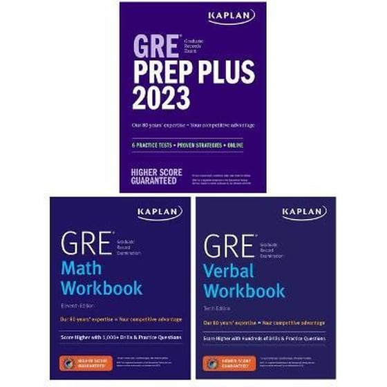GRE Complete 2023, 3-Book Set Includes 6 Practice Tests, Online Study Guide, Proven Strategies to Score Higher image 0