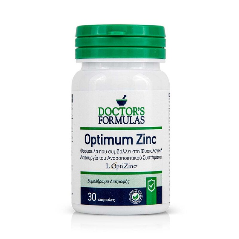 DOCTOR'S FORMULAS Συμπλήρωμα Διατροφής Doctors Formulas Optimum Zinc - 30 Κάψουλες