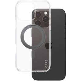 Θήκη Apple iPhone 16 Pro Max - PanzerGlass MagSafe Kickstand Case - Transparent with Black Stand