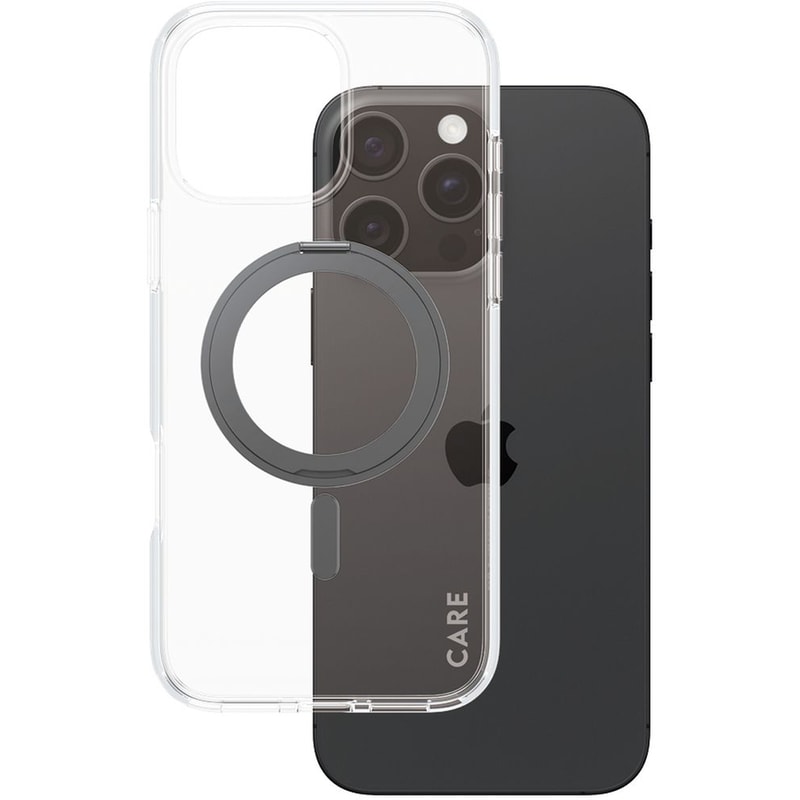PANZERGLASS Θήκη Apple iPhone 16 Pro Max - PanzerGlass MagSafe Kickstand Case - Transparent with Black Stand